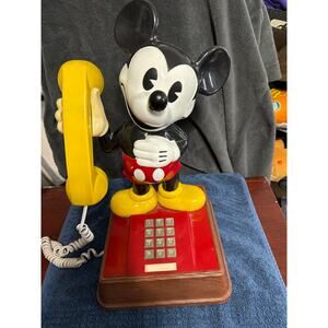 The Mickey Mouse Phone Vintage Phone Landline Push Button Very Good Shape